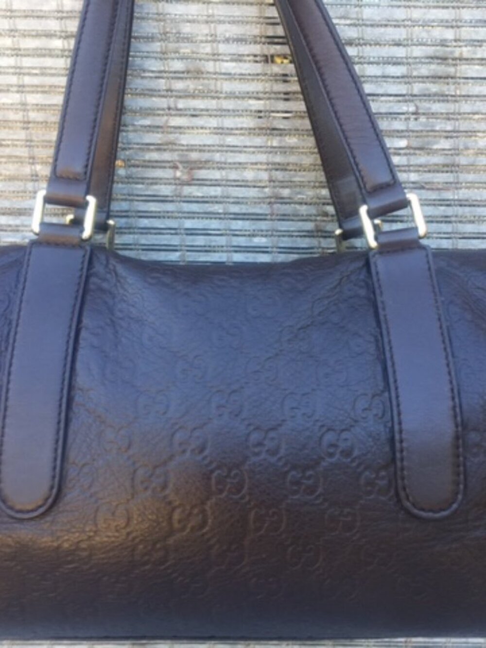 GUCCI MICROGUCCISSIMA BROWN BAG/TOP ZIPPER AND HANDLE/GOLD HARDWARD